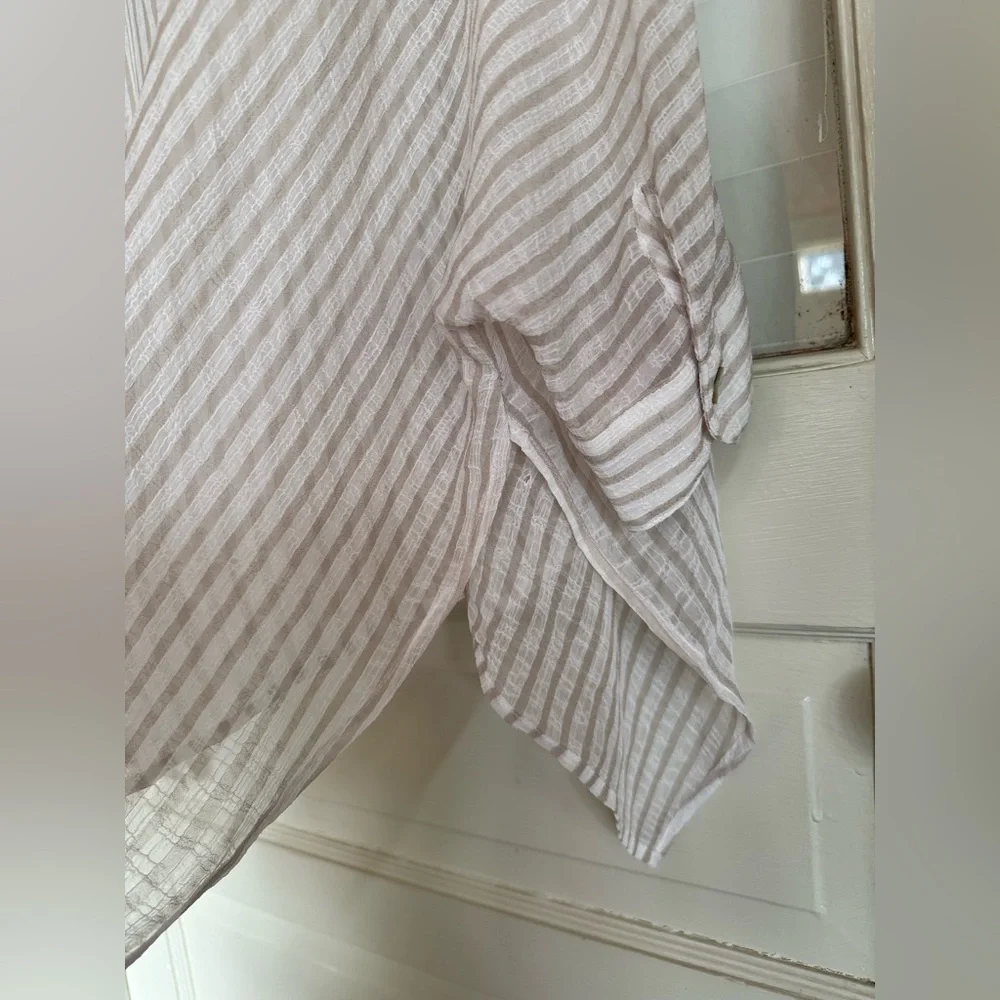 Marla Wynne for Chico’s Sheer Button Up Top Medium - Picture 5 of 10